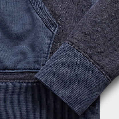 RRL by Ralph Lauren Garment-Dyed French Terry Hoodie Navy Multi - The Sporting Lodge