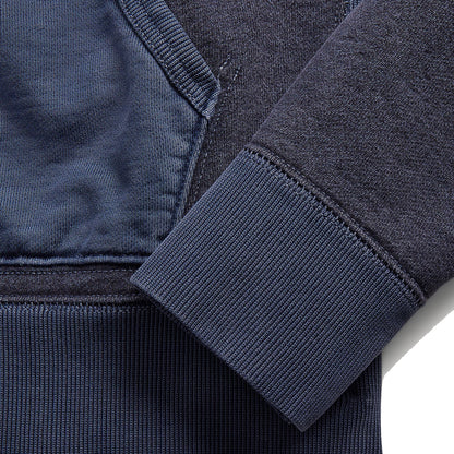 RRL by Ralph Lauren Garment-Dyed French Terry Hoodie Navy Multi - The Sporting Lodge
