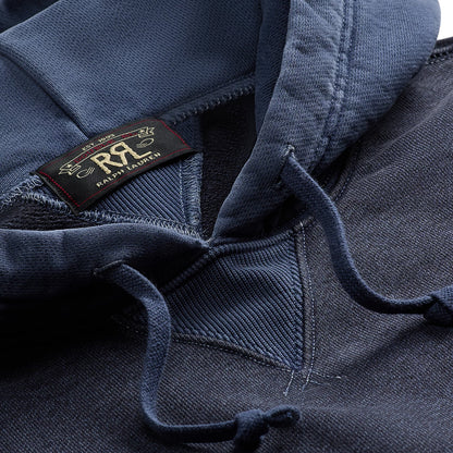 RRL by Ralph Lauren Garment-Dyed French Terry Hoodie Navy Multi - The Sporting Lodge