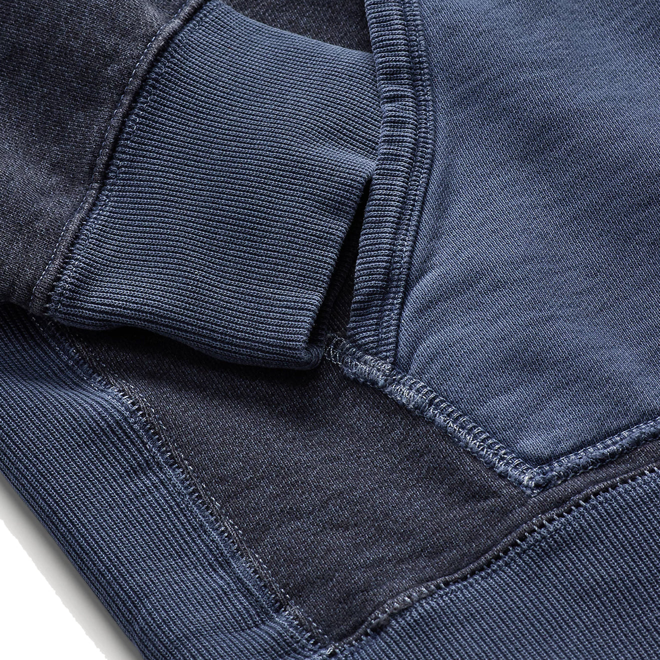 RRL by Ralph Lauren Garment-Dyed French Terry Hoodie Navy Multi - The Sporting Lodge