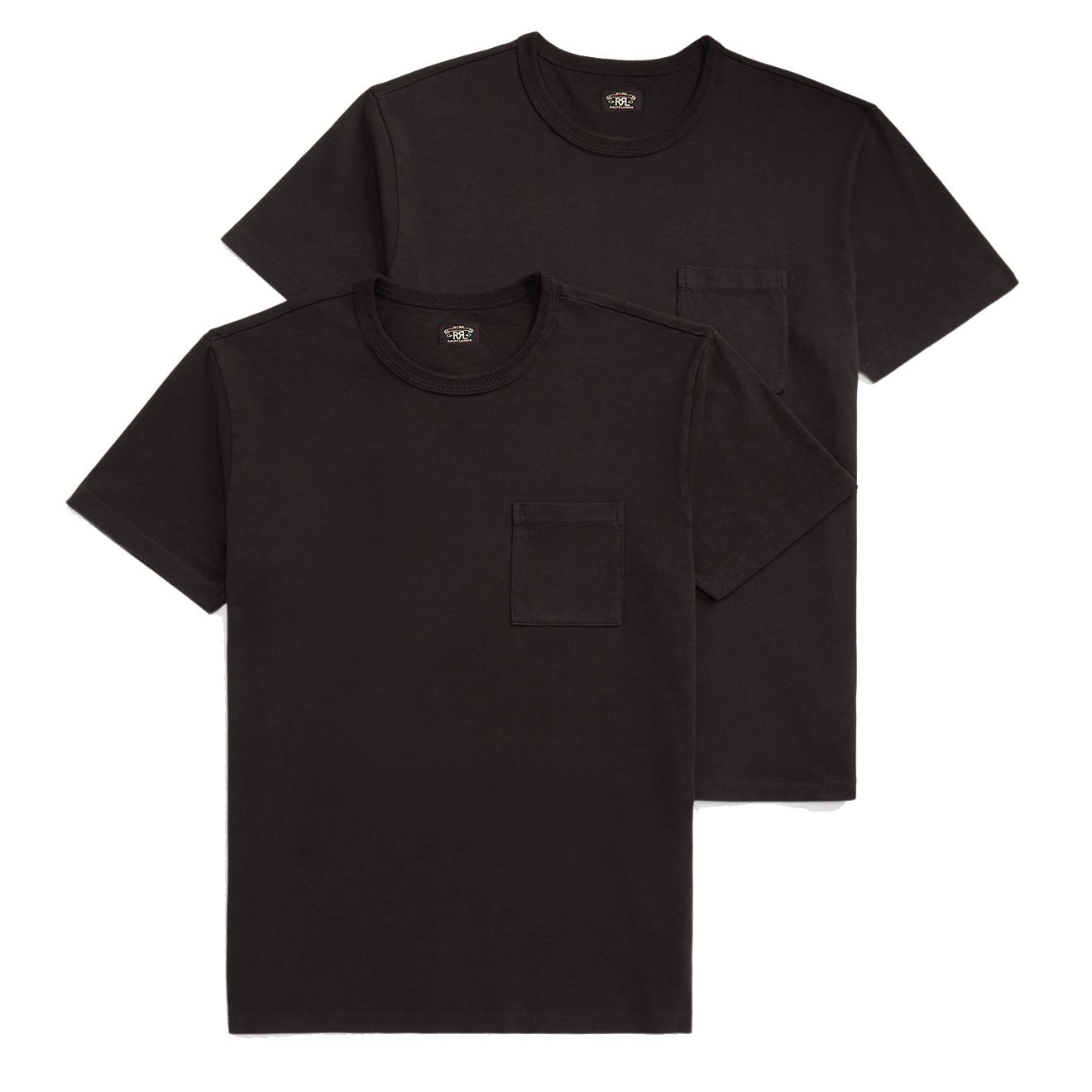 RRL by Ralph Lauren Garment - Dyed Pocket T-Shirt Two - Pack Black - The Sporting Lodge