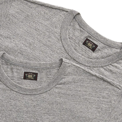 RRL by Ralph Lauren Garment-Dyed Pocket T-Shirt Two-Pack Grey Heather - The Sporting Lodge