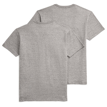 RRL by Ralph Lauren Garment-Dyed Pocket T-Shirt Two-Pack Grey Heather - The Sporting Lodge
