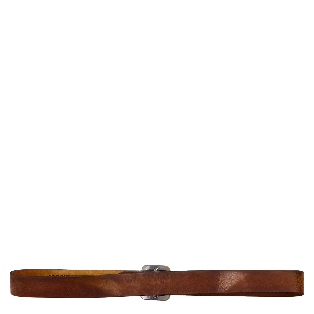 RRL by Ralph Lauren Hand-Burnished Leather Belt Mid Brown - The Sporting Lodge