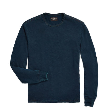 RRL by Ralph Lauren Indigo Jersey Long-Sleeve T-Shirt Indigo - The Sporting Lodge