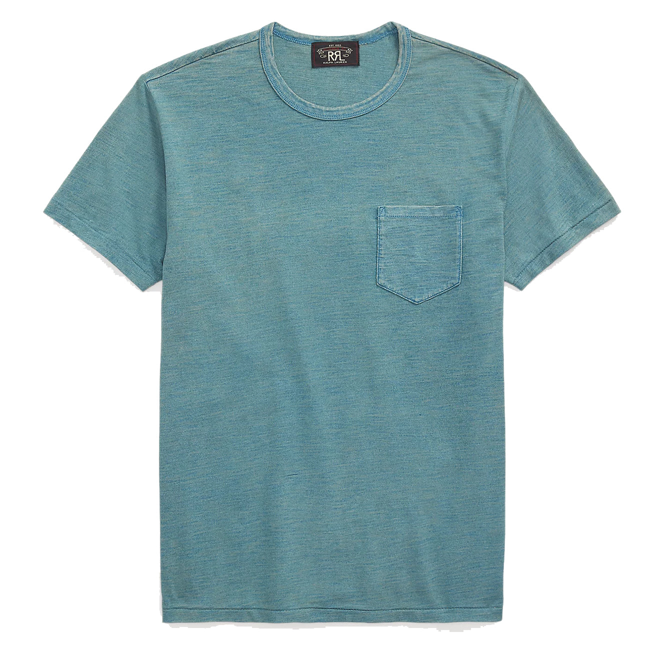 RRL by Ralph Lauren Indigo Jersey Pocket T-Shirt Washed Blue 
