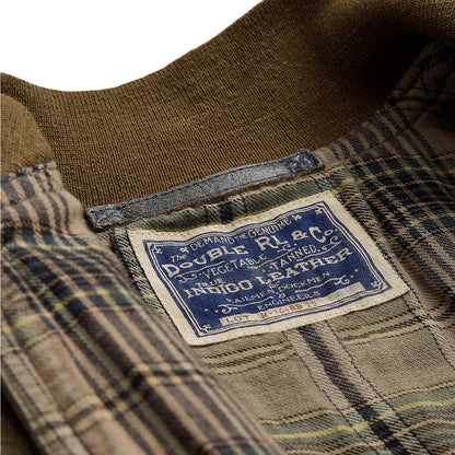 RRL by Ralph Lauren Indigo Leather Bomber Jacket Vintage Indigo - The Sporting Lodge