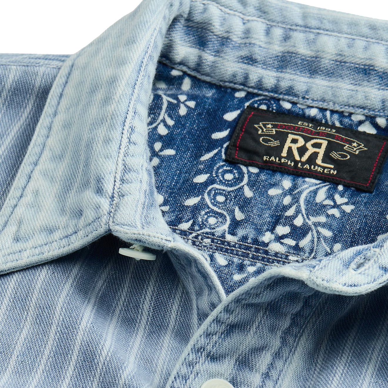 RRL by Ralph Lauren Indigo Striped Double-Faced Workshirt Indigo Stripe - The Sporting Lodge