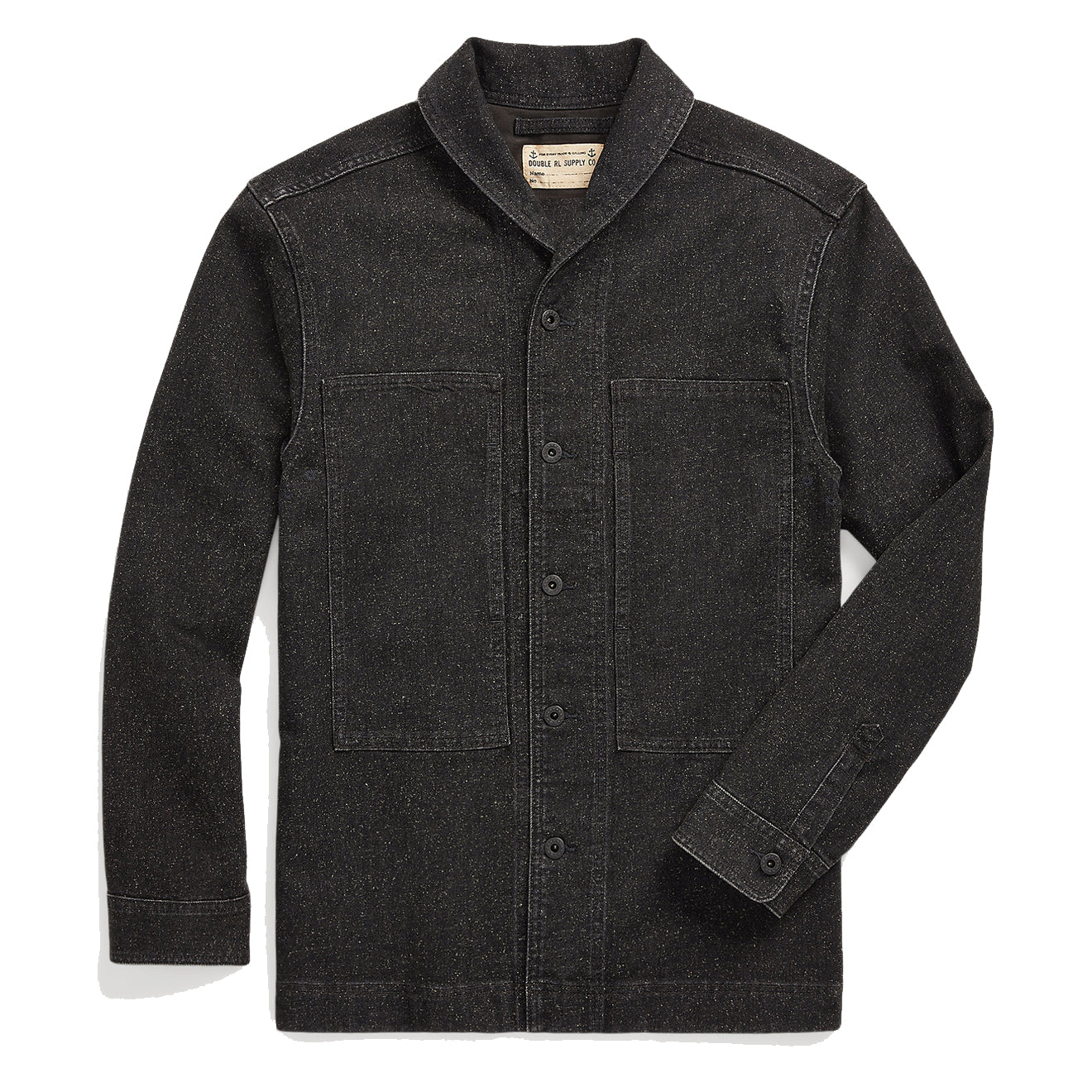 RRL by Ralph Lauren Jaspe Denim Shirt Jacket Black - The Sporting Lodge