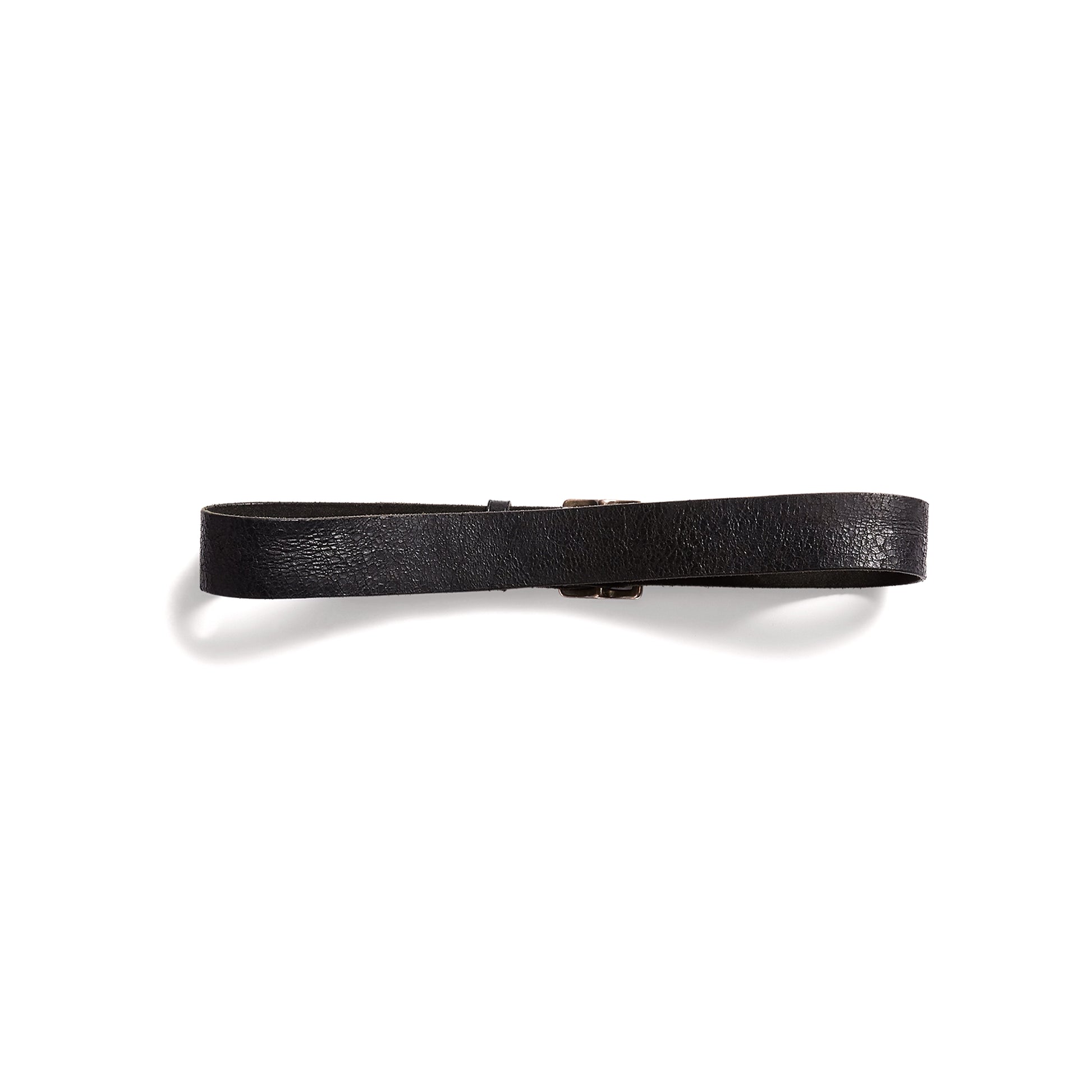 RRL by Ralph Lauren Jones Distressed Leather Belt Vintage Black - The Sporting Lodge