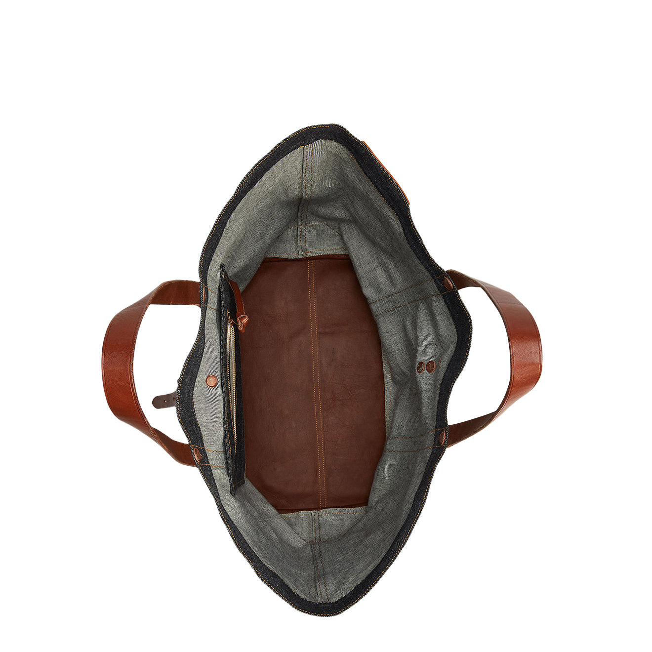 RRL by Ralph Lauren Leather-Trim Denim Tote Indigo