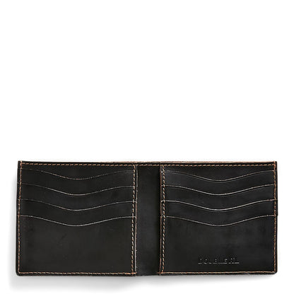 RRL by Ralph Lauren Leather Billfold Wallet Black over Brown - The Sporting Lodge
