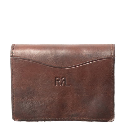 RRL by Ralph Lauren Leather Card Case Dark Brown - The Sporting Lodge