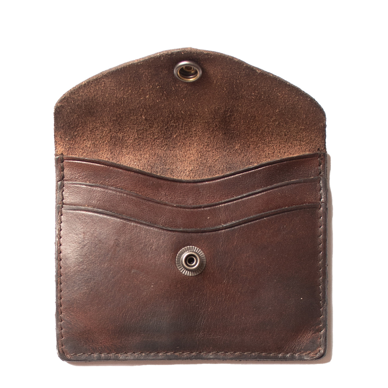 RRL by Ralph Lauren Leather Card Case Dark Brown - The Sporting Lodge