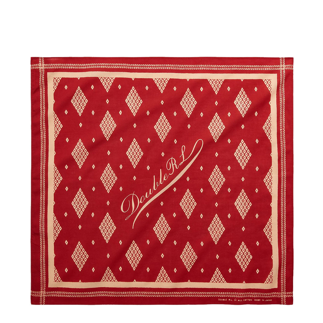RRL by Ralph Lauren Logo Cotton Bandana Turkey Red/Cream | The