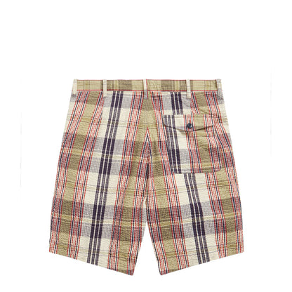 RRL by Ralph Lauren Officer Seersucker Madras Short Multi Blue - The Sporting Lodge