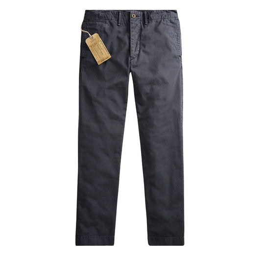 RRL by Ralph Lauren Officers Flat Front Chino Navy - The Sporting Lodge