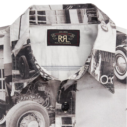 RRL by Ralph Lauren Photo-Print Twill Workshirt Black/White - The Sporting Lodge