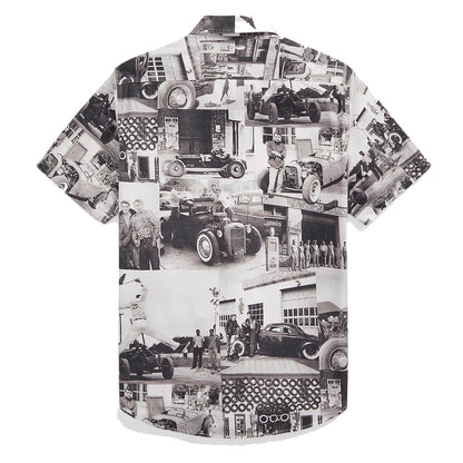 RRL by Ralph Lauren Photo-Print Twill Workshirt Black/White - The Sporting Lodge