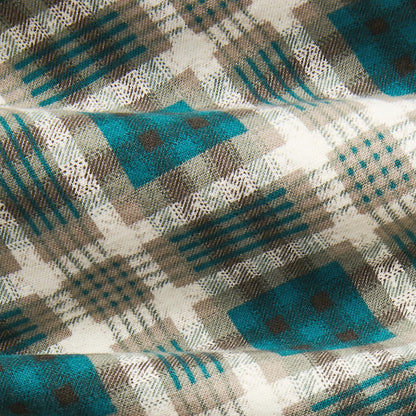 RRL by Ralph Lauren Plaid-Print Chamois Workshirt Green Multi - The Sporting Lodge