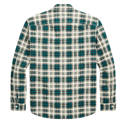 RRL by Ralph Lauren Plaid-Print Chamois Workshirt Green Multi - The Sporting Lodge