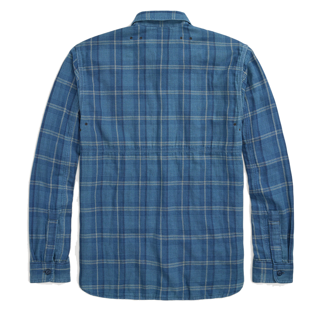 RRL by Ralph Lauren Plaid Double-Faced Workshirt Indigo Plaid - The Sporting Lodge