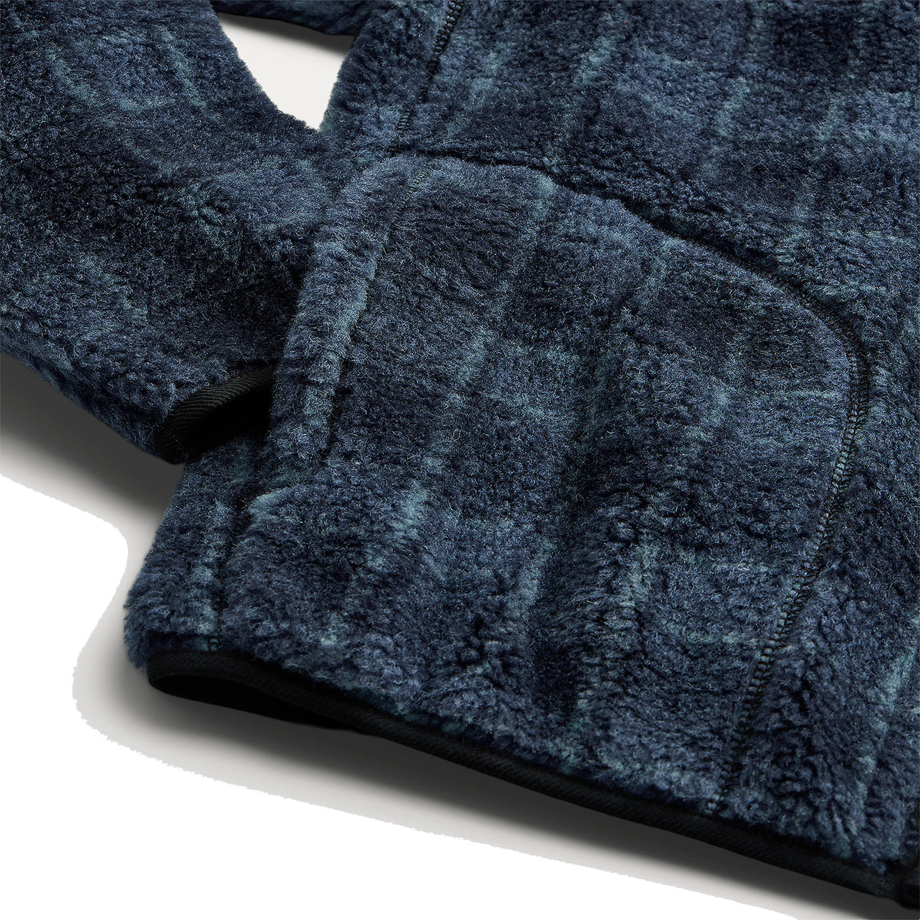 RRL by Ralph Lauren Plaid Wool-Blend Pile Fleece Jacket Navy Plaid - The Sporting Lodge