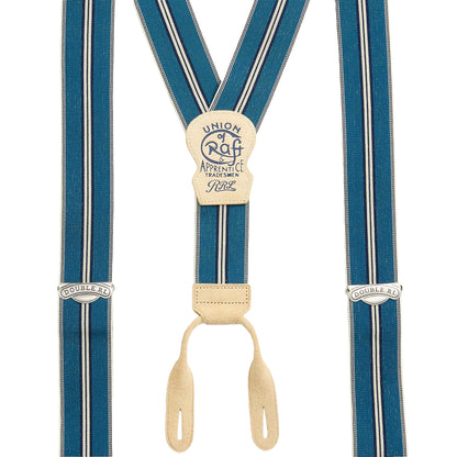 RRL by Ralph Lauren Print Stretch Braces Navy / Cream