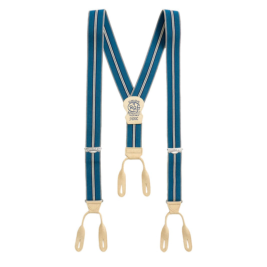 RRL by Ralph Lauren Print Stretch Braces Navy / Cream