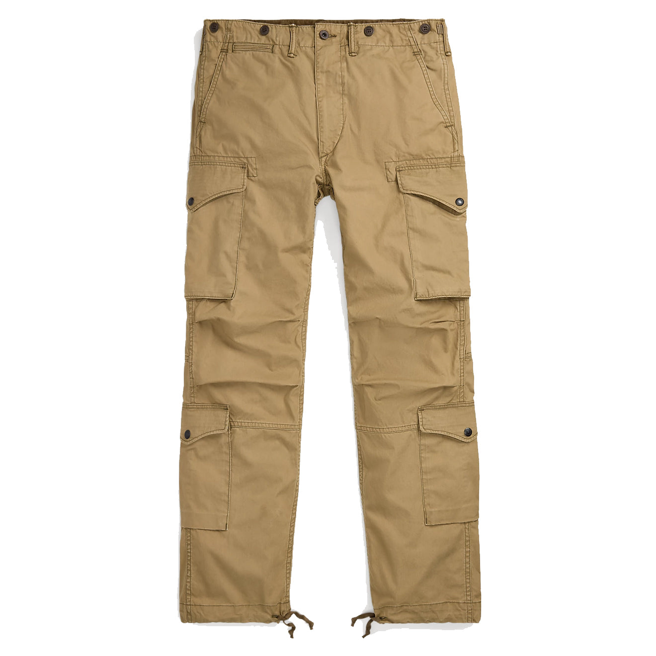 RRL by Ralph Lauren Regiment Poplin Cargo Trouser Dark Khaki - The Sporting Lodge