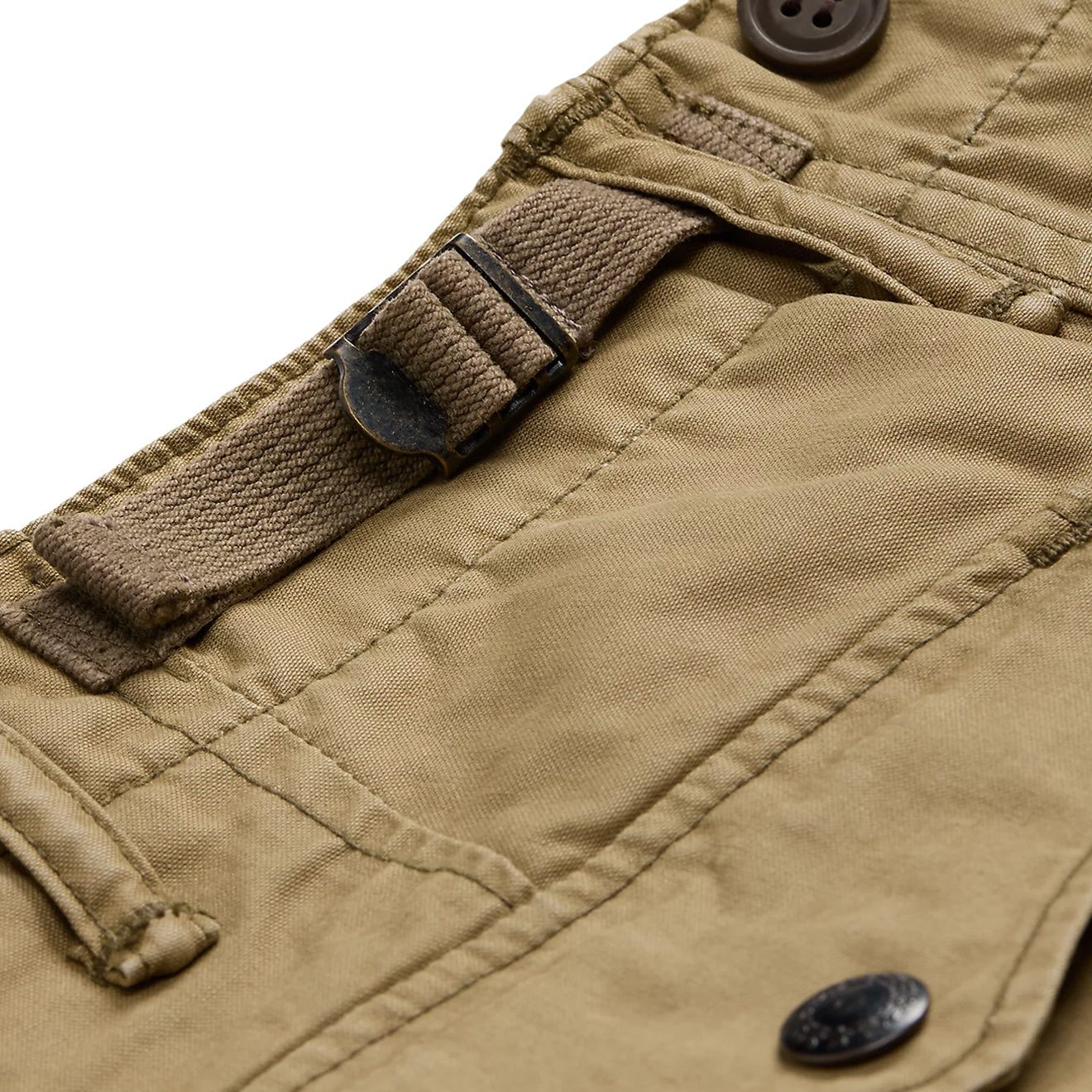 RRL by Ralph Lauren Regiment Poplin Cargo Trouser Dark Khaki - The Sporting Lodge
