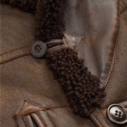 RRL by Ralph Lauren Shearling Coat Vintage Chocolate