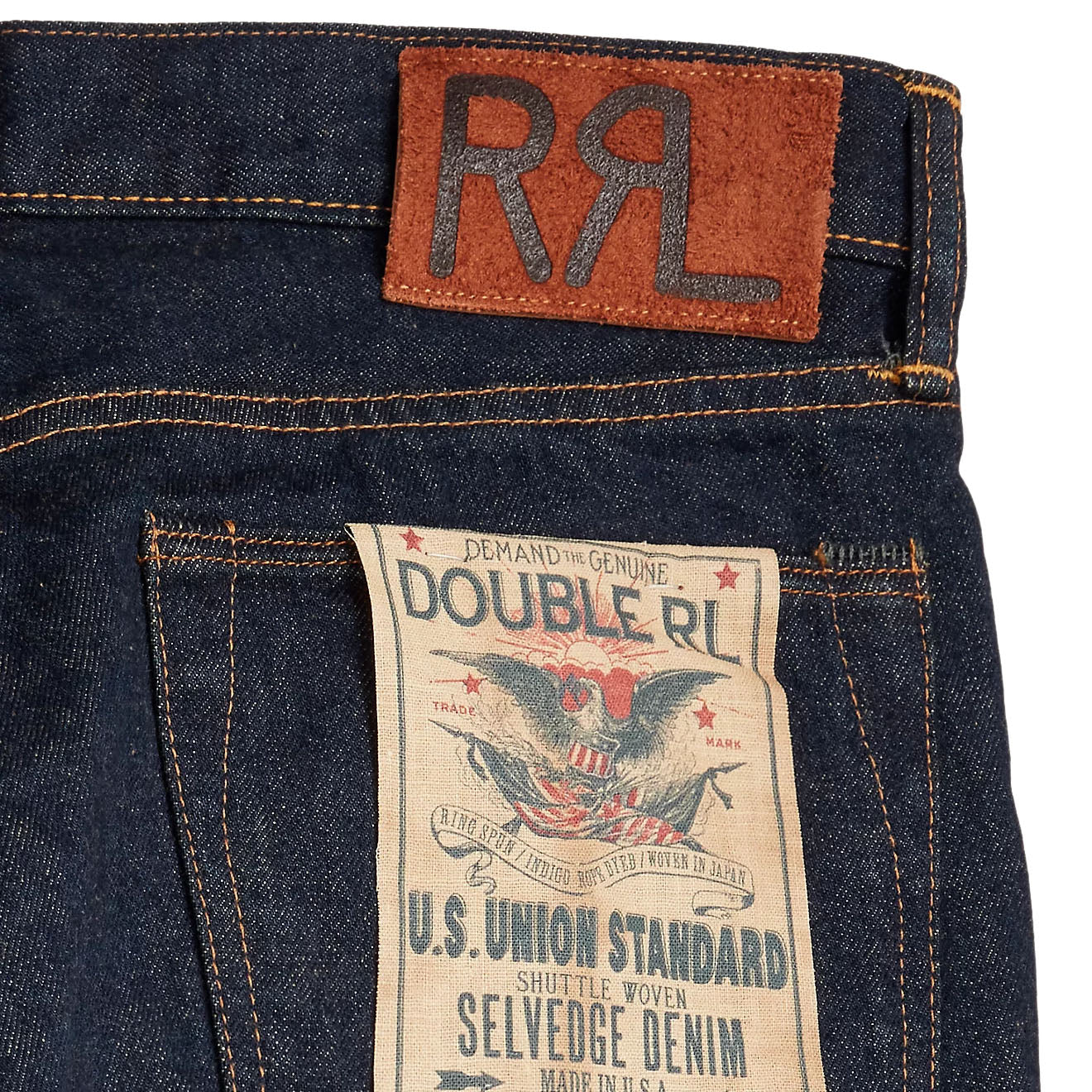 RRL by Ralph Lauren Slim Fit Selvedge Jean Once Washed 3 - The Sporting Lodge