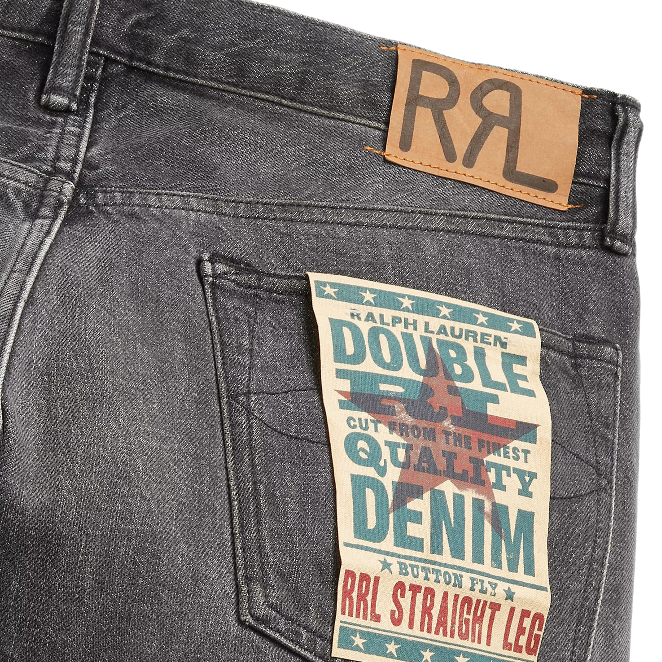 RRL by Ralph Lauren Straight Fit Jean Dusty Black Wash - The Sporting Lodge