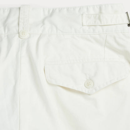 RRL by Ralph Lauren Womens Cropped Poplin Wide-Leg Trouser White - The Sporting Lodge