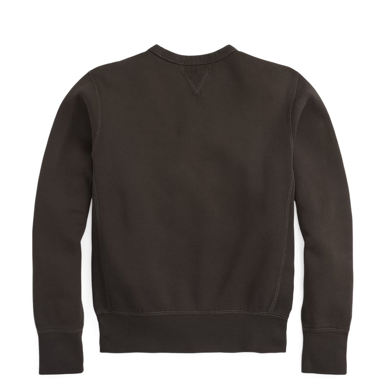 RRL by Ralph Lauren Womens Logo Cotton-Blend Fleece Sweatshirt Faded Black / White - The Sporting Lodge