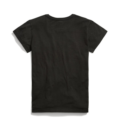 RRL by Ralph Lauren Womens Logo Cotton Jersey Tee Faded Black Canvas - The Sporting Lodge