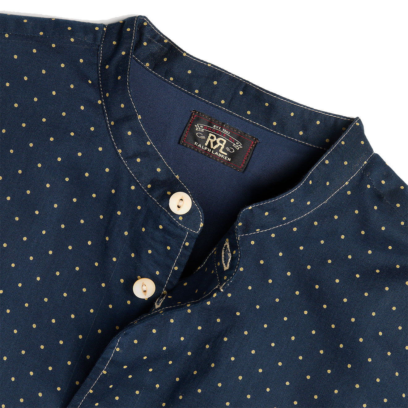 RRL by Ralph Lauren Womens Polka Dot Print Cotton Voile Dress Dark Indigo The Sporting Lodge