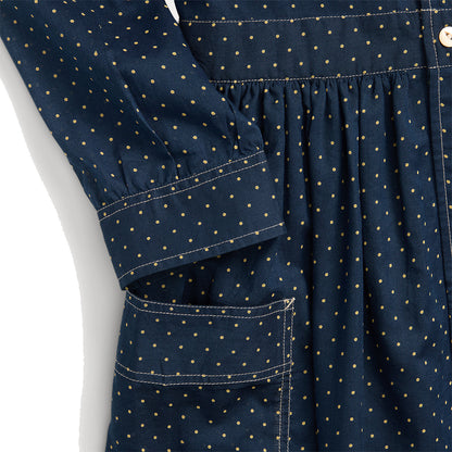 RRL by Ralph Lauren Womens Polka-Dot-Print Cotton Voile Dress Dark Indigo - The Sporting Lodge