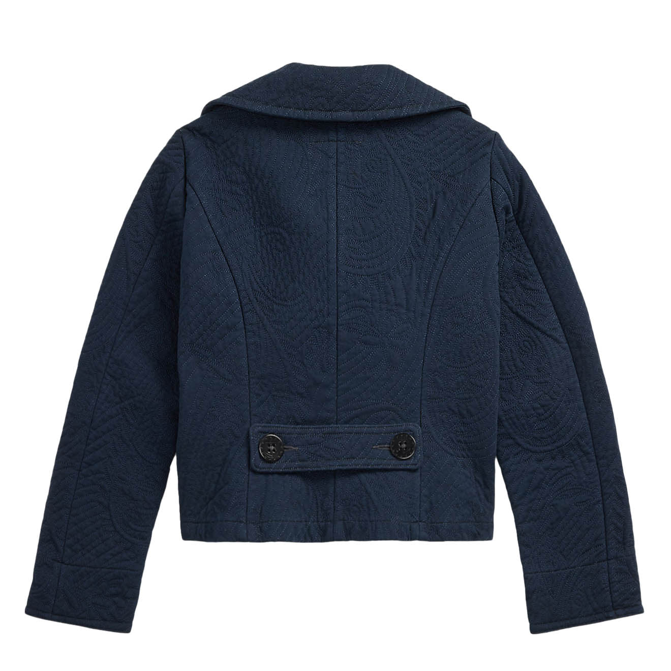 RRL by Ralph Lauren Womens Quilted Jersey Cropped Peacoat Worth Navy