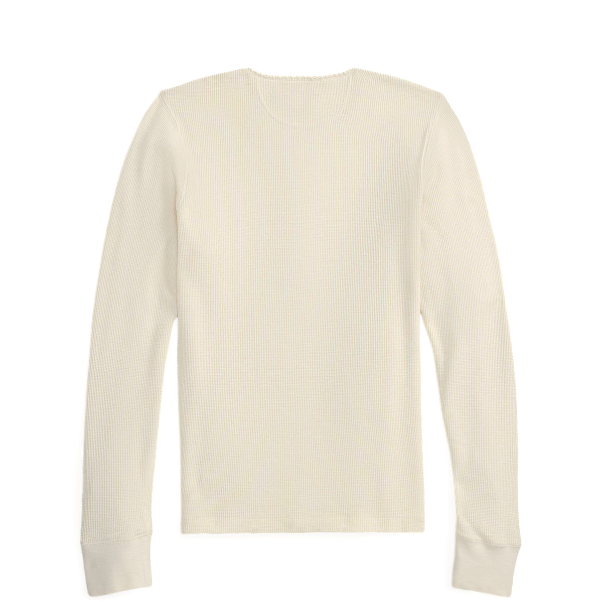 RRL by Ralph Lauren Womens Stretch Waffle-Knit Henley Shirt Antique Cream