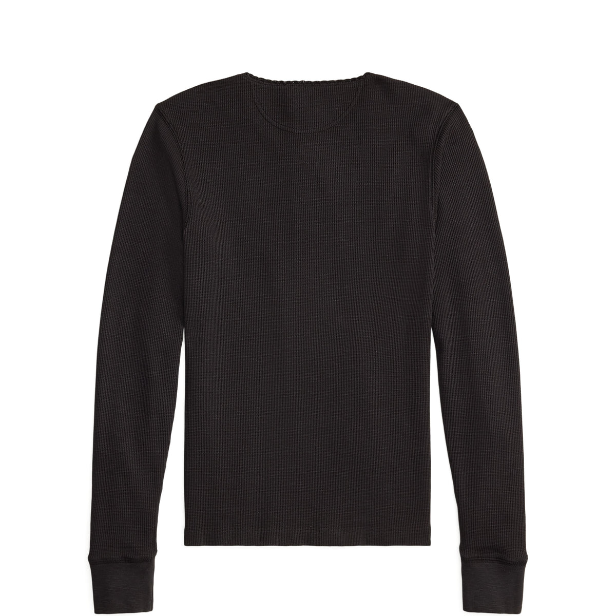 RRL by Ralph Lauren Womens Stretch Waffle-Knit Henley Shirt Sparrow Brown