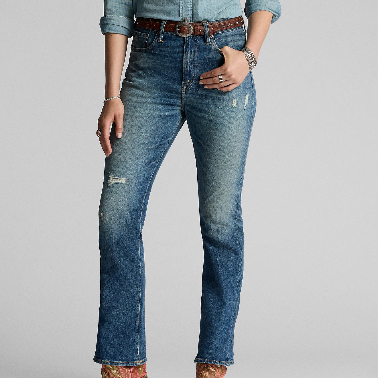 RRL by Ralph Lauren Womens Vintage Boot Eastbend Jean Eastbend Wash - The Sporting Lodge