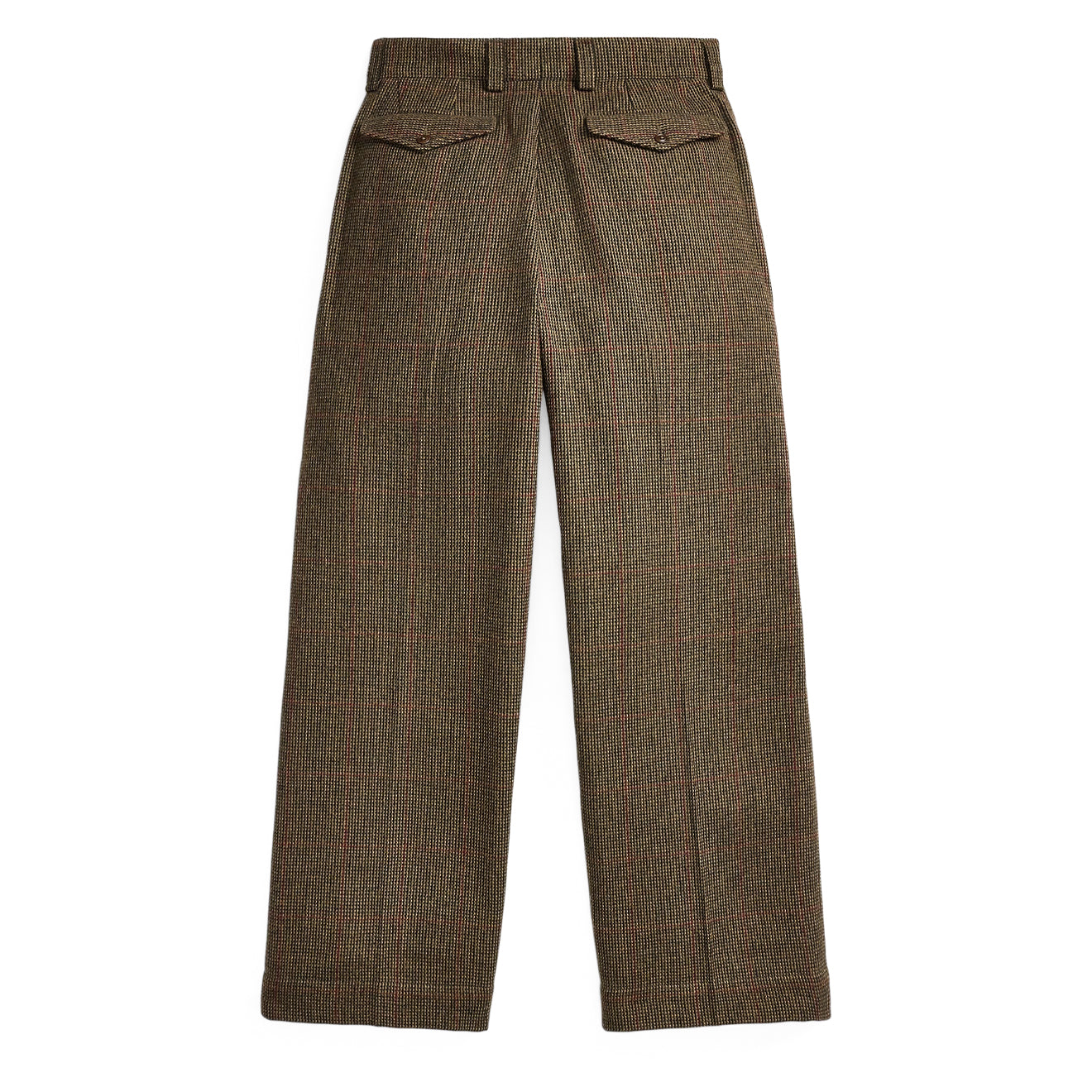 RRL by Ralph Lauren Womens Windowpane Tweed Trousers Green/Brown/Multi