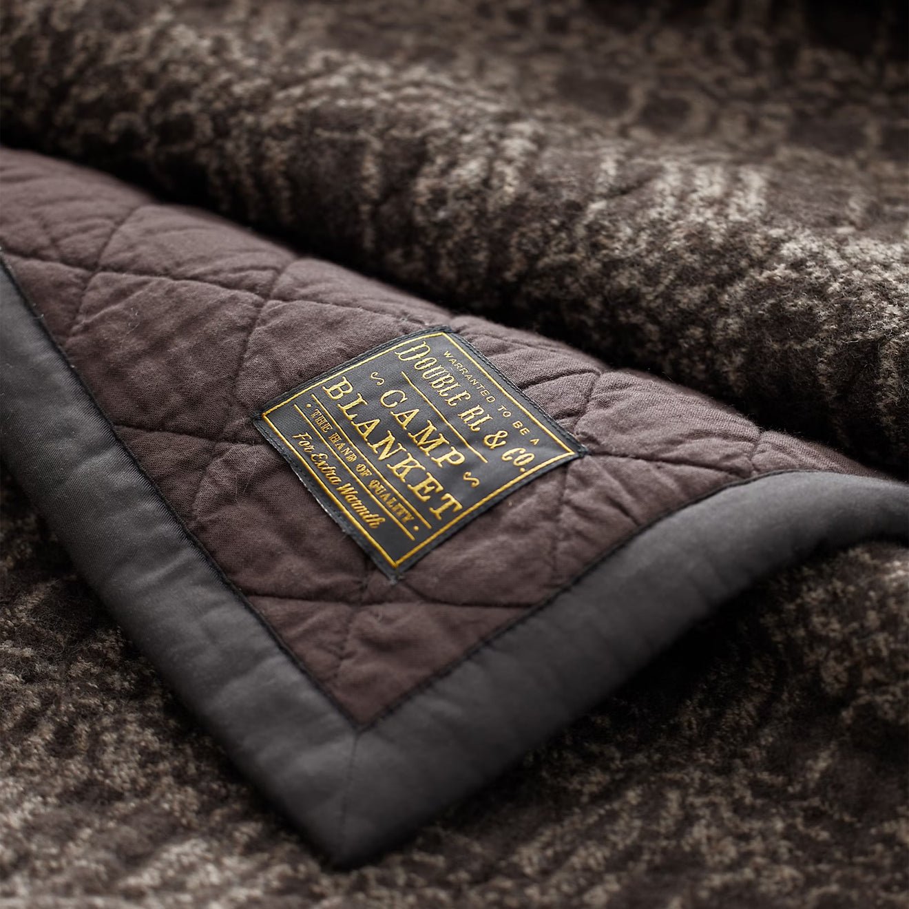 RRL by Ralph Lauren Wool-Cotton Jacquard Quilt Black / Brown - The Sporting Lodge