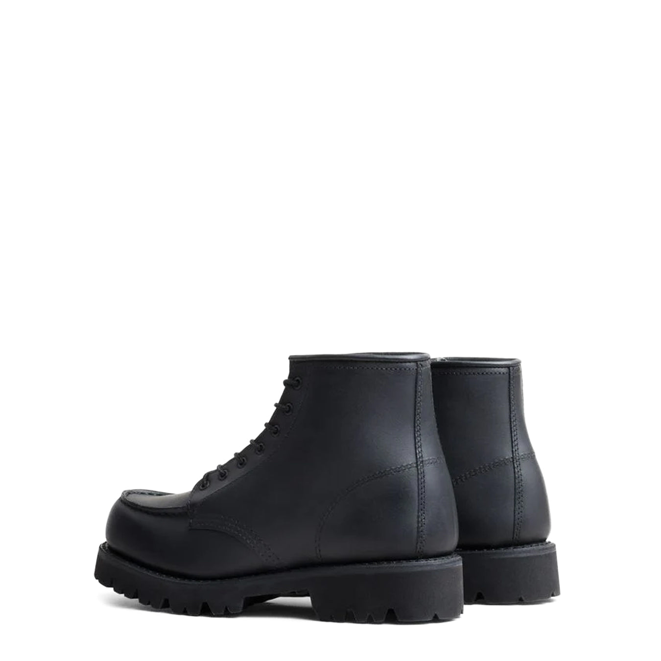 Red Wing Womens 6-Inch Porter Moc Toe Boots Black Boundary