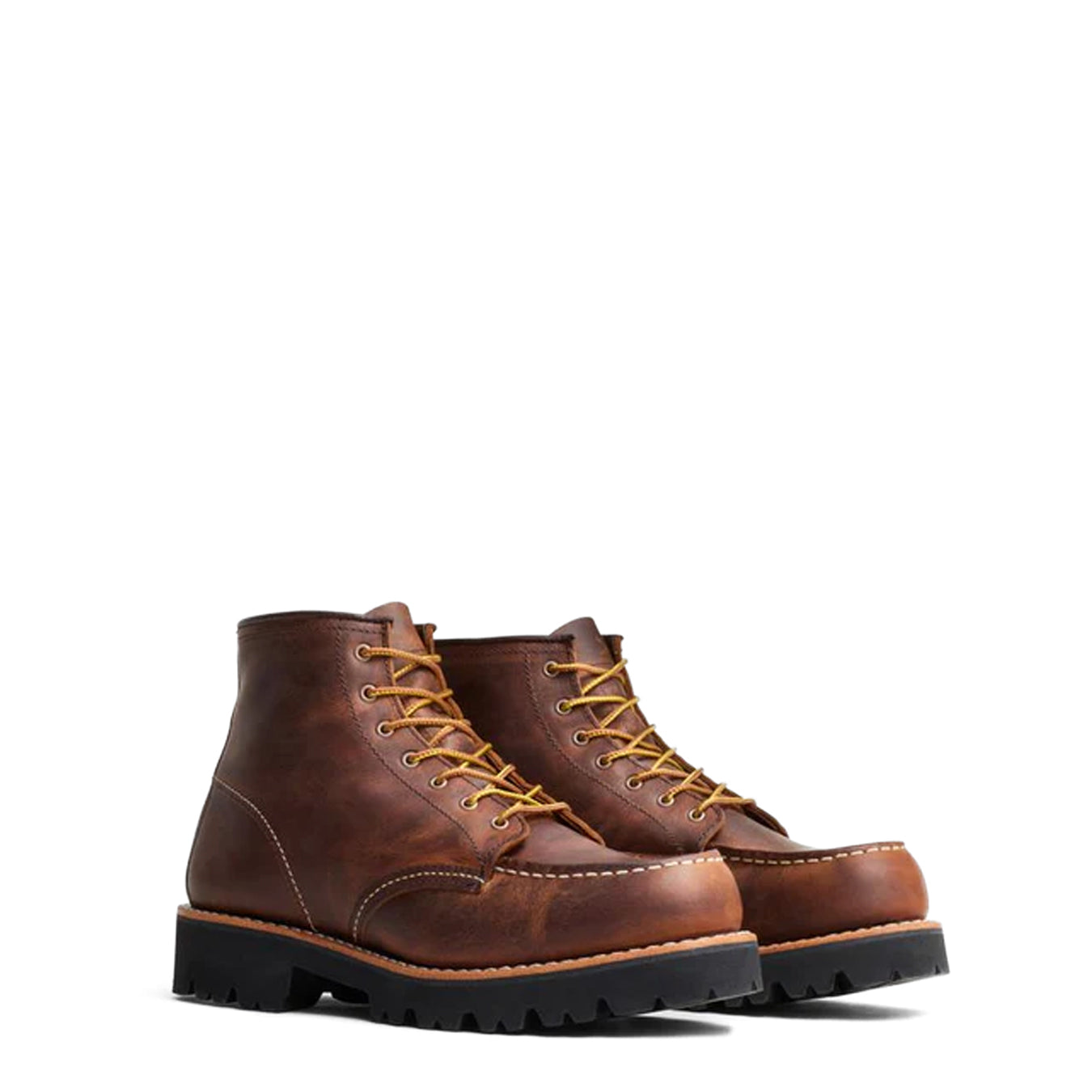 Red Wing Womens 6-Inch Porter Moc Toe Boots Copper Rough & Tough