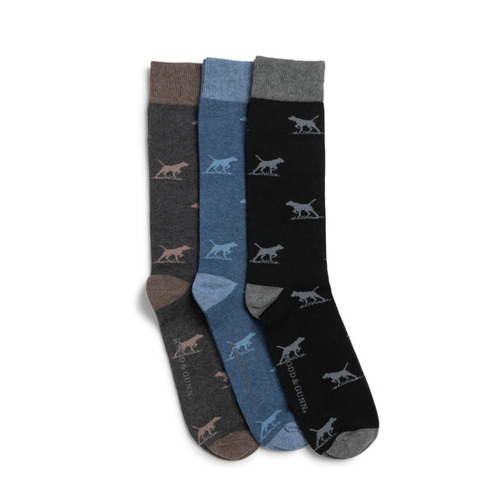 Rodd and Gunn Dogs A Plenty Three Pack Socks Biz Multi - The Sporting Lodge