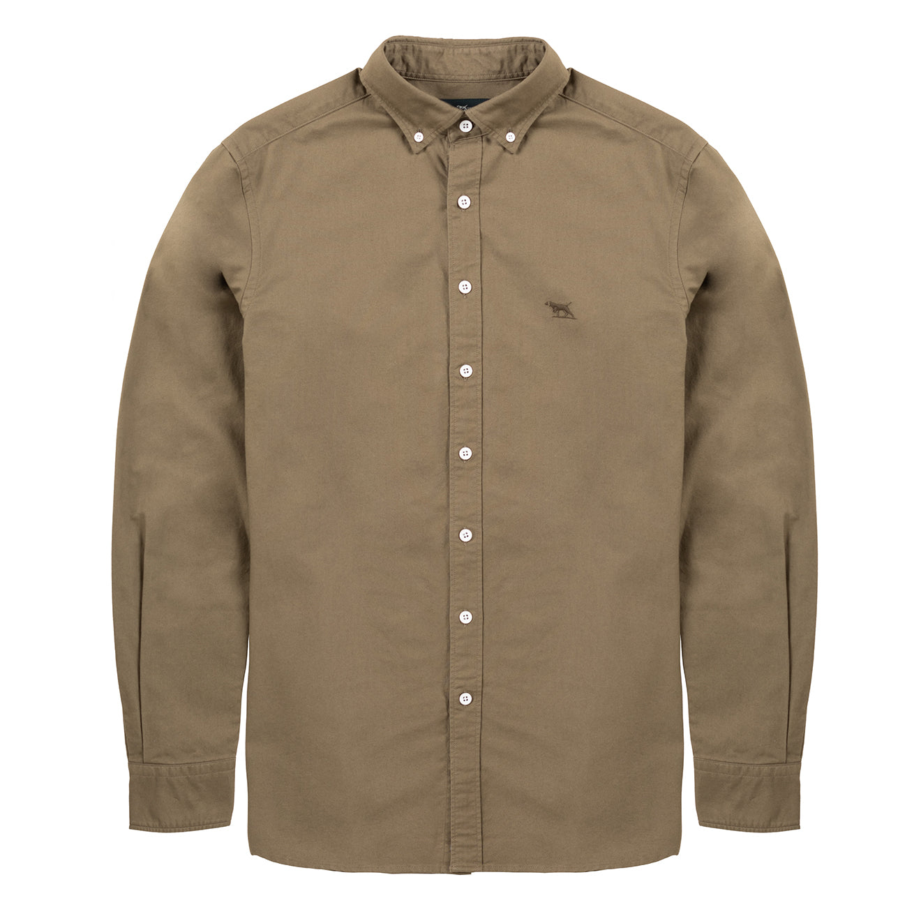 Rodd and Gunn Gunn Oxford PD L/S Shirt Olive - The Sporting Lodge