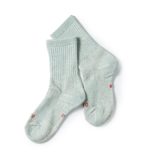 Rototo Double Face Mini Crew Socks Organic Cotton Light Blue - The Sporting Lodge